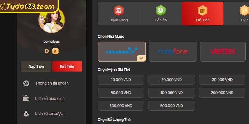 Rút Tiền Tydo88 – Quy Trình Thực Hiện Nhanh Chóng, An Toàn 2 Nhập số vốn cần rút và xác nhận thông tin